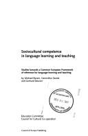 Sociocultural Competence in Language Learning and Teaching