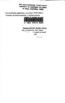 La economía Argentina y su crisis, 1976-2001