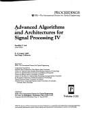 Advanced algorithms and architectures for signal processing IV
