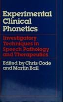 Experimental clinicalphonetics