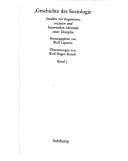Geschichte Der Soziologie : Studien Zur Kognitiven, Sozialen Und Historischen Identitat Einer Disziplin. 4 volumes