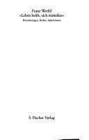 " Leben heisst, sich mitteilen"