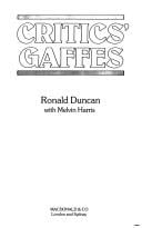 Critics' gaffes