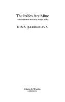 The italics are mine