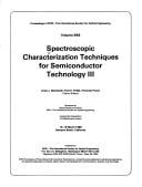 Spectroscopic characterization techniques for semiconductor technology III
