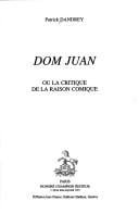 Dom Juan, ou, La critique de la raison comique