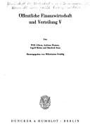 Öffentliche Finanzwirtschaft und Verteilung