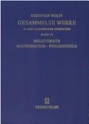 Meletemata mathematico-philosophica, quibus accedunt dissertationes