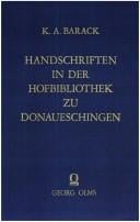 Die Handschriften der Fürstlich-Fürstbergischen Hofbibliothek zu Donaueschingen