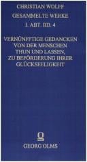 Vernünfftige Gedancken von den Menschen Thun und Lassen zu Beförderung ihrer Glückseeligkeit