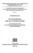 Hauptprobleme der Kulturphilosophie