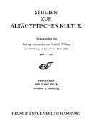 Festschrift Wolfgang Helck zu seinem 70. Geburtstag