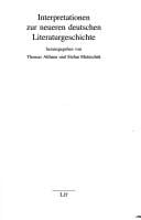 Interpretationen zur neueren deutschen Literaturgeschichte
