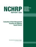 Evaluation of best management practices for highway runoff control