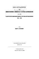 Die Gutachten der Rheinischen Immediat-Justiz-Kommission und der Kampf um die rheinische Rechts- und Gerichtsverfassung, 1814-1819