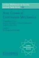Non-classical continuum mechanics