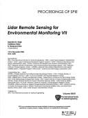 Lidar remote sensing for environmental monitoring VII