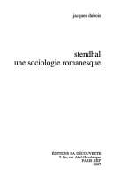 Stendhal, une sociologie romanesque