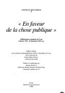 En faveur de la chose publique