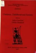 Children, childhood and society