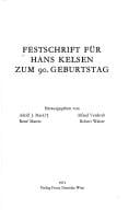 Festschrift f©ơr Hans Kelsen zum 90. Geburtstag