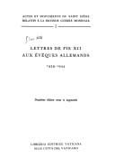 Lettres de Pie XII aux ©♭v©®ques allemands