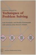 Solutions manual for Techniques of problem solving