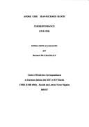 Correspondance (1910-1936)