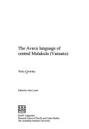 The Avava language of central Malakula (Vanuatu)