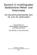 Deutsch in multilingualen Stadtzentren Mittel- und Osteuropas