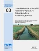 Urban wastewater, a valuable resource for agriculture