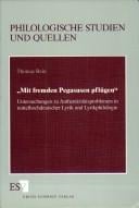 "Mit fremden Pegasusen pflügen"