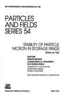Stability of particle motion in storage rings