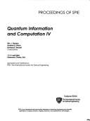 Quantum information and computation IV
