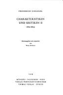 Charakteristiken und Kritiken II (1802-1829)