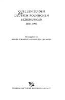 Quellen zu den deutsch-polnischen Beziehungen, 1815-1991