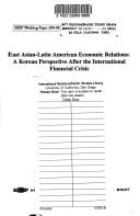East Asia-Latin American economic relations