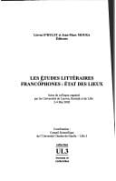 Les ©♭tudes litt©♭raires francophones