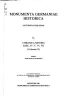 Chronica minora, Vol.2