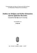 Studien zur Religion und Kultur Kleinasiens und des ägäischen Bereiches