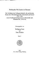 Politische NS-Justiz in Hessen, 2 Bde