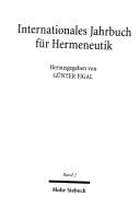 Internationales Jahrbuch f ur Hermeneutik, Band 2