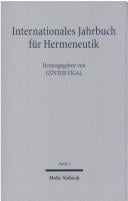 Internationales Jahrbuch f ur Hermeneutik, Band 1