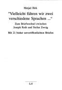 Vielleicht führen wir zwei verschiedene Sprachen--