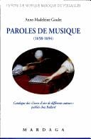 Paroles de musique (1658-1694