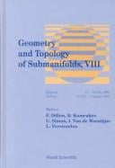 Geometry and topology of submanifolds, VIII