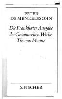 Die Frankfurter Ausgabe der gesammelten Werke Thomas Manns