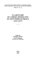 Le cartulaire de l'abbaye bénédictine de Saint-Pierre-de-Préaux
