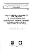 Lo stato di diritto democratico dopo il fascismo ed il nazionalsocialismo =