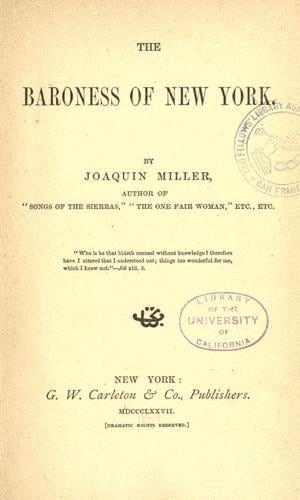 The  Baroness of New York